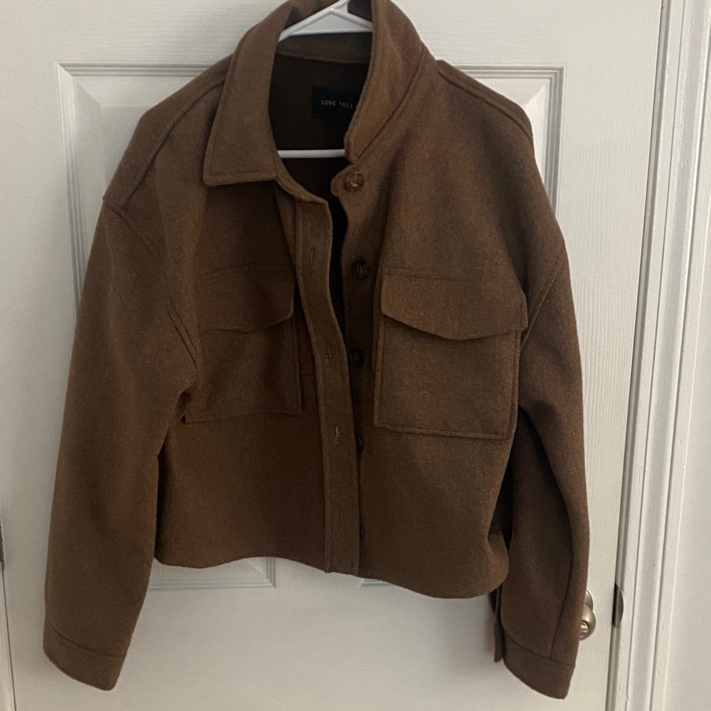 Love Tree Tan Utility Jacket for Women